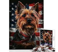 1000 Piece Jigsaw Puzzles for Teenagers Jigsaw Australian Terrier Usa Brain Teaser Game for The Whole Family Toy Wall Decor Parent-child Interaction (38x52cm)