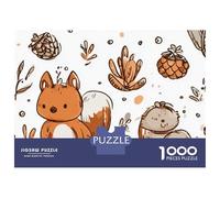 1000 Piece Jigsaw Puzzles for Teenagers Jigsaw Autumn Squirrel Wallpapers Jigsaw Hands-on Game Hand Speed Race Deal As Gifts for The Whole Family 38x26cm/1000pcs