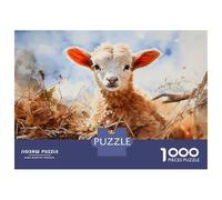 1000 Piece Jigsaw Puzzles for Teenagers Jigsaw Baby Lamb Painting Teenager Puzzles Hands-on Game Wall Decoration Unique Birthday And Gifts 70x50cm/1000pcs