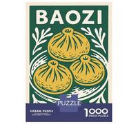 1000 Piece Jigsaw Puzzles for Teenagers Jigsaw Baozi Dumplings with Floral Accents Jigsaw Puzzle Brain Teaser Game Home Decoration Deal As Gifts for The Whole Family 70x50cm/1000pcs