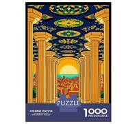 1000 Piece Jigsaw Puzzles for Teenagers Jigsaw Barcelona Columns Cityscape Sunset Jigsaw Puzzle Brain Teaser Game Home Decoration Deal As Gifts for The Whole Family 70x50cm/1000pcs