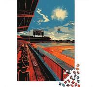 1000 Piece Jigsaw Puzzles for Teenagers Jigsaw Baseball Stadium Illustration Jigsaw Hands-on Game Hand Speed Race Deal As Gifts for The Whole Family 70x50cm/1000pcs