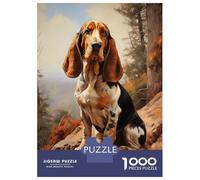 1000 Piece Jigsaw Puzzles for Teenagers Jigsaw Basset Hound Jigsaw Puzzle Brain Teaser Game Home Decoration Deal As Gifts for The Whole Family 52x38cm/1000pcs