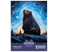 1000 Piece Jigsaw Puzzles for Teenagers Jigsaw Beaver Bober Starry Night Adult Puzzles Relax Games Presents for Women Help The Brain Exercise 52x38cm/1000pcs