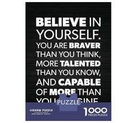 1000 Piece Jigsaw Puzzles for Teenagers Jigsaw Believe In Yourself Jigsaw for Adults Hands-on Game But Fun And Humorous Help The Brain Exercise 52x38cm/1000pcs