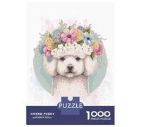 1000 Piece Jigsaw Puzzles for Teenagers Jigsaw Bichon Fires Dog Painting Jigsaw Puzzle Brain Teaser Game Home Decoration Deal As Gifts for The Whole Family 70x50cm/1000pcs