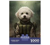 1000 Piece Jigsaw Puzzles for Teenagers Jigsaw Bichon Frise Soldier Jigsaw for Adults Hands-on Game But Fun And Humorous Help The Brain Exercise 70x50cm/1000pcs