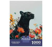 1000 Piece Jigsaw Puzzles for Teenagers Jigsaw Black Panther Botanical Adult Jigsaw Puzzle Hands-on Game For Family Fun Help The Brain Exercise 38x26cm/1000pcs