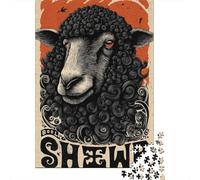 1000 Piece Jigsaw Puzzles for Teenagers Jigsaw Black Sheep Wool Jigsaw Family Game Hand Speed Race Unique Birthday And Gifts 70x50cm/1000pcs