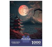 1000 Piece Jigsaw Puzzles for Teenagers Jigsaw Blood Moon Adult Puzzles Relax Games Presents for Women Help The Brain Exercise 38x26cm/1000pcs
