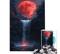 1000 Piece Jigsaw Puzzles for Teenagers Jigsaw Blood Moon Red Challenging Game Toys Fun Games A Work of Art Gifts Ideas (Size 50x75cm)