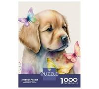 1000 Piece Jigsaw Puzzles for Teenagers Jigsaw Butterfly Golden Retriever Jigsaw Hands-on Game Hand Speed Race Deal As Gifts for The Whole Family 38x26cm/1000pcs