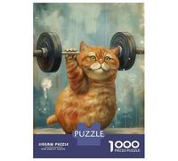 1000 Piece Jigsaw Puzzles for Teenagers Jigsaw Cat Funny Training Strong Jigsaw for Adults Hands-on Game But Fun And Humorous Help The Brain Exercise 52x38cm/1000pcs