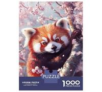 1000 Piece Jigsaw Puzzles for Teenagers Jigsaw Cherry Blossom Red Panda-6 Teenager Puzzles Relaxing Games For Family Fun Deal As Gifts for The Whole Family 52x38cm/1000pcs