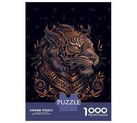 1000 Piece Jigsaw Puzzles for Teenagers Jigsaw Chinese New Year Tiger Jigsaw Puzzle Brain Teaser Game Home Decoration Deal As Gifts for The Whole Family 70x50cm/1000pcs