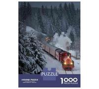 1000 Piece Jigsaw Puzzles for Teenagers Jigsaw Christmas Train Ride Puzzle for Adults Relax Games Home Decoration Stress Reduction Gifts 70x50cm/1000pcs