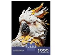 1000 Piece Jigsaw Puzzles for Teenagers Jigsaw Cockatoo Bird Animals Jigsaw Puzzle Brain Teaser Game Home Decoration Deal As Gifts for The Whole Family 70x50cm/1000pcs