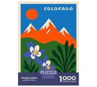 1000 Piece Jigsaw Puzzles for Teenagers Jigsaw Colorado Landscape with Columbine Flowers Jigsaw for Adults Hands-on Game But Fun And Humorous Help The Brain Exercise 70x50cm/1000pcs
