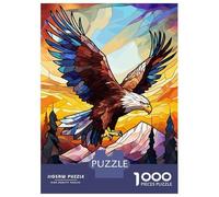 1000 Piece Jigsaw Puzzles for Teenagers Jigsaw Colorful American Eagle Jigsaw Relaxing Games A Work of Art Unique Birthday And Gifts 70x50cm/1000pcs