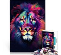 1000 Piece Jigsaw Puzzles for teenagers Jigsaw Colorful Lion Portrait 9 Game Toys Wall Decoration Unique Birthday and Xmas Gifts 26x38cm