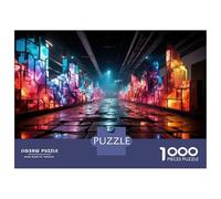1000 Piece Jigsaw Puzzles for Teenagers Jigsaw Colorful Neon Art Installation Jigsaw Puzzle DIY Toys For Family Fun for Birthday, Chrismas 70x50cm/1000pcs