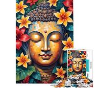 1000 Piece Jigsaw Puzzles for Teenagers Jigsaw Colorful Vibrant Buddha Pixel Art Puzzles for Adults Fun Games Wall Art Help The Brain Exercise (Size 38x26cm)