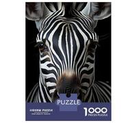 1000 Piece Jigsaw Puzzles for Teenagers Jigsaw Cool Zebra Animal Portrait Jigsaw Puzzle Brain Teaser Game Home Decoration Deal As Gifts for The Whole Family 52x38cm/1000pcs