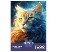 1000 Piece Jigsaw Puzzles for Teenagers Jigsaw Cosmic Celestial Cat Adult Jigsaw Hands-on Game Enhance Memory Stress Reduction Gifts 38x26cm/1000pcs