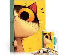 1000 Piece Jigsaw Puzzles for teenagers Jigsaw Curious Cat Peeking Analyse und Logik Einzigartige Wohndekoration und Geschenke75x50cm