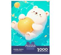 1000 Piece Jigsaw Puzzles for Teenagers Jigsaw Cute Bear Floating Balls Jigsaw Hands-on Game Hand Speed Race Deal As Gifts for The Whole Family 52x38cm/1000pcs