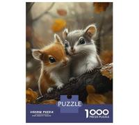 1000 Piece Jigsaw Puzzles for Teenagers Jigsaw Cute Squirrel Duo Jigsaw for Adults Hands-on Game But Fun And Humorous Help The Brain Exercise 70x50cm/1000pcs