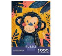 1000 Piece Jigsaw Puzzles for Teenagers Jigsaw Cute Watercolor Monkey Puzzles for Adults Anti-Stress Toys Presents for Women for Birthday, Chrismas 70x50cm/1000pcs
