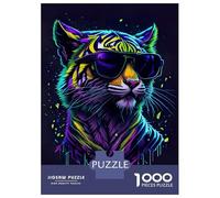 1000 Piece Jigsaw Puzzles for Teenagers Jigsaw Cute Whimsical Tiger Jigsaw Relaxing Games A Work of Art Unique Birthday And Gifts 70x50cm/1000pcs