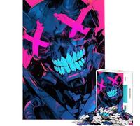 1000 Piece Jigsaw Puzzles for Teenagers Jigsaw Cyberpunk Skull Art Educational Challenge Tough Challenge Fun Games Suitable for People Aged 14 And Above (50x75cm)
