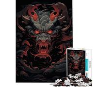 1000 Piece Jigsaw Puzzles for Teenagers Jigsaw Dangerous Japanese Dragon Toys Educational Games Educational Games Learning Educational Gifts Ideas (Size 38x26cm)