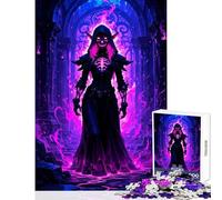 1000 Piece Jigsaw Puzzles for Teenagers Jigsaw Dark Elf Sorceress in Purple Light Educational Toy Birthday Gifts Fun Games Artists Collection, Fine Art Size 50x75cm