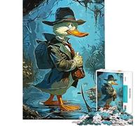 1000 Piece Jigsaw Puzzles for Teenagers Jigsaw Detective Duck Jigsaw Puzzle Toy Wall Decor Pattern Assembly Stress Reduction Gifts (size 38x26cm)