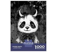 1000 Piece Jigsaw Puzzles for Teenagers Jigsaw Devilish Panda - Gothic Panda Puzzle for Adults Family Games A Work of Art Unique Birthday And Gifts 38x26cm/1000pcs