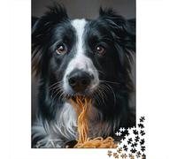 1000 Piece Jigsaw Puzzles for Teenagers Jigsaw Dog Eating Spaghetti Jigsaw Hands-on Game Hand Speed Race Deal As Gifts for The Whole Family 52x38cm/1000pcs
