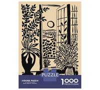 1000 Piece Jigsaw Puzzles for Teenagers Jigsaw Dolce Far Niente Window with Plants Jigsaw Puzzle Brain Teaser Game Home Decoration Deal As Gifts for The Whole Family 38x26cm/1000pcs