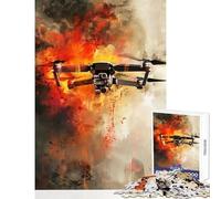 1000 Piece Jigsaw Puzzles for Teenagers Jigsaw Drone Warfare Educational Toy Birthday Gifts Fun Games Artists Collection, Fine Art Size 38x52cm