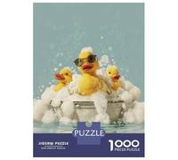 1000 Piece Jigsaw Puzzles for Teenagers Jigsaw Duck Squad Soak - Retro Bubble Bath Vibes Jigsaw Puzzle Brain Teaser Game Home Decoration Deal As Gifts for The Whole Family 70x50cm/1000pcs