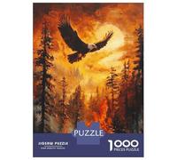 1000 Piece Jigsaw Puzzles for Teenagers Jigsaw Eagle Soaring Over Forest Adult Jigsaw Puzzle Hands-on Game For Family Fun Help The Brain Exercise 70x50cm/1000pcs