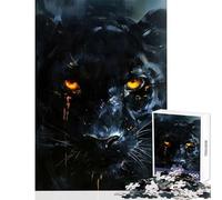 1000 Piece Jigsaw Puzzles for Teenagers Jigsaw Ember Eye Panther Toy Wall Decor Birthday Gift Hands-on Game Artists Collection, Fine Art Size 38x52cm