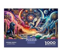 1000 Piece Jigsaw Puzzles for Teenagers Jigsaw Fantasy Artwork with Mythical Creatures Puzzle for Adults DIY Toys But Fun And Humorous for Birthday, Chrismas 52x38cm/1000pcs