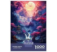 1000 Piece Jigsaw Puzzles for Teenagers Jigsaw Fantasy Asian Landscape Art Print Teenager Puzzles Hands-on Game Wall Decoration Unique Birthday And Gifts 52x38cm/1000pcs