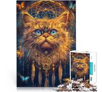 1000 Piece Jigsaw Puzzles for teenagers Jigsaw Fantasy Magic Persian Cat Für Familienspaß Geschenk zum Geburtstag52x38cm