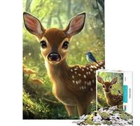 1000 Piece Jigsaw Puzzles for Teenagers Jigsaw Fawn in The Forest Difficult And Challenge Home Art Decor Anti-Stress Toys Suitable for Ages 14 And Up (38X26CM)