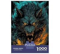 1000 Piece Jigsaw Puzzles for Teenagers Jigsaw Fenrir Wolf Norse Myth Jigsaw Relaxing Games A Work of Art Unique Birthday And Gifts 52x38cm/1000pcs