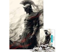 1000 Piece Jigsaw Puzzles for Teenagers Jigsaw Fierce Spartan Warrior Educational Challenge Tough Challenge Fun Games Suitable for People Aged 14 And Above (38x52cm)